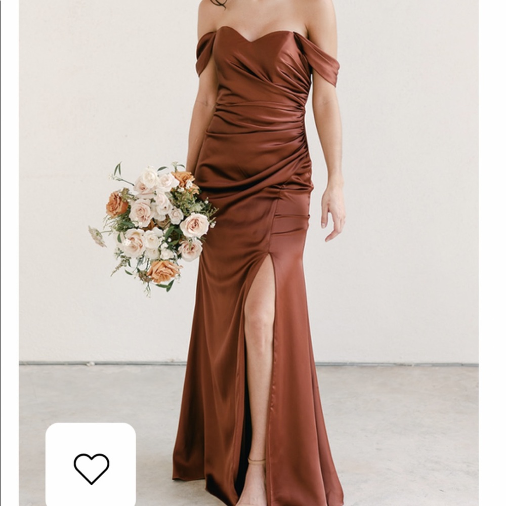 Revelry Ariel Convertible Satin Dress Gold